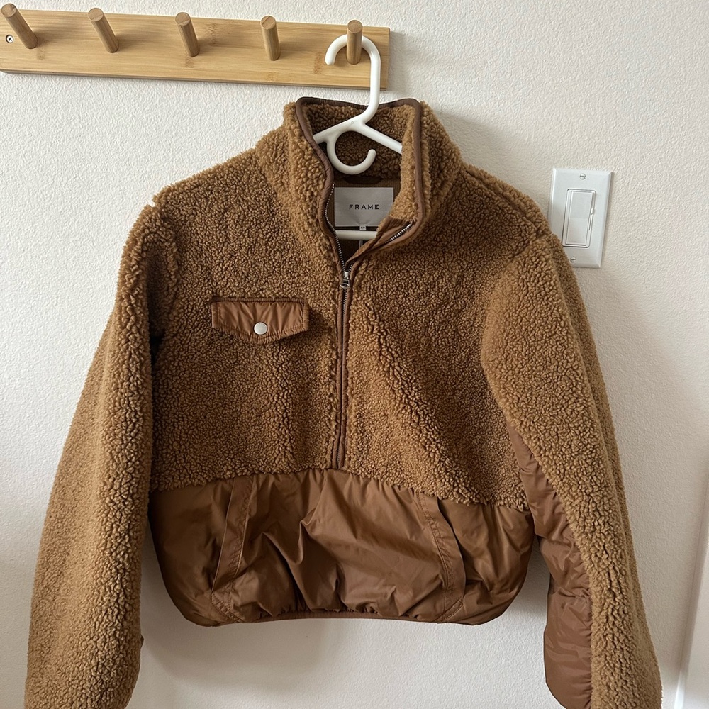 Frame Denim Brown Sherpa Jacket